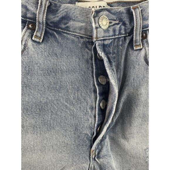 Agolde Parker Cut Off Distressed Jean Shorts Raw Hem Blue Denim Women's Size 27 - Picture 5 of 12